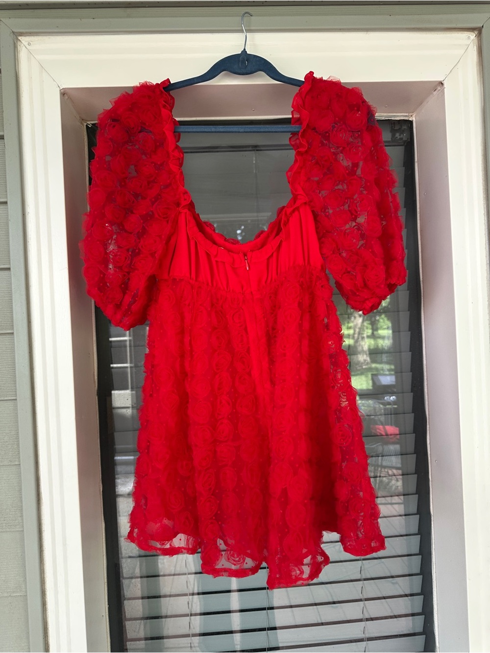 For Love & Lemons Hannah Mini Dress in Red Small - Picture 7 of 14